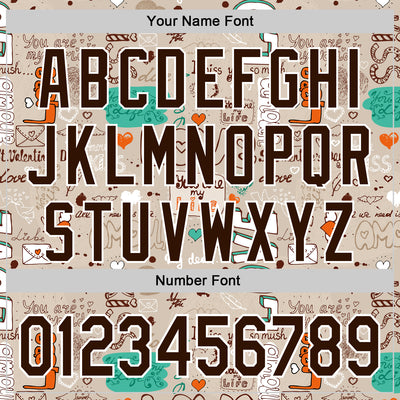 Custom Gray Brown-White Valentine's Day Love Authentic Baseball Jersey