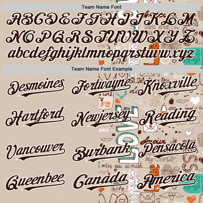 Custom Gray Brown-White Valentine's Day Love Authentic Baseball Jersey