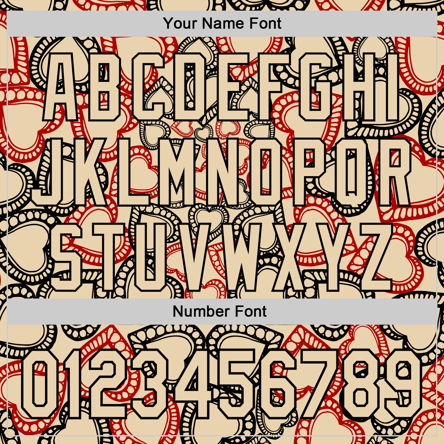 Custom City Cream Black Valentine's Day Love Heart Authentic Baseball Jersey