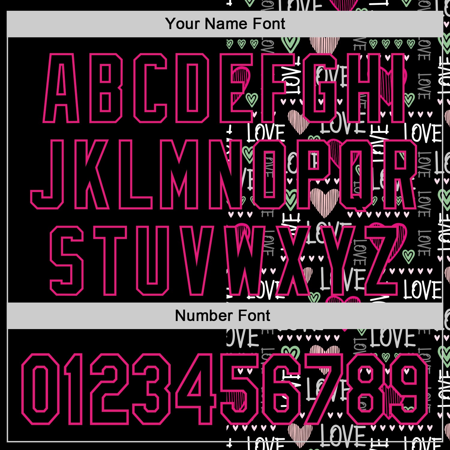 Custom Black Hot Pink Valentine's Day Love Heart Authentic Baseball Jersey