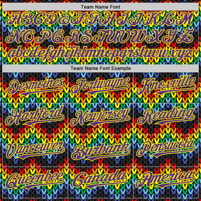 Custom Black Purple-Light Yellow Valentine's Day Love Heart Pride Month Love Is Love Authentic Baseball Jersey