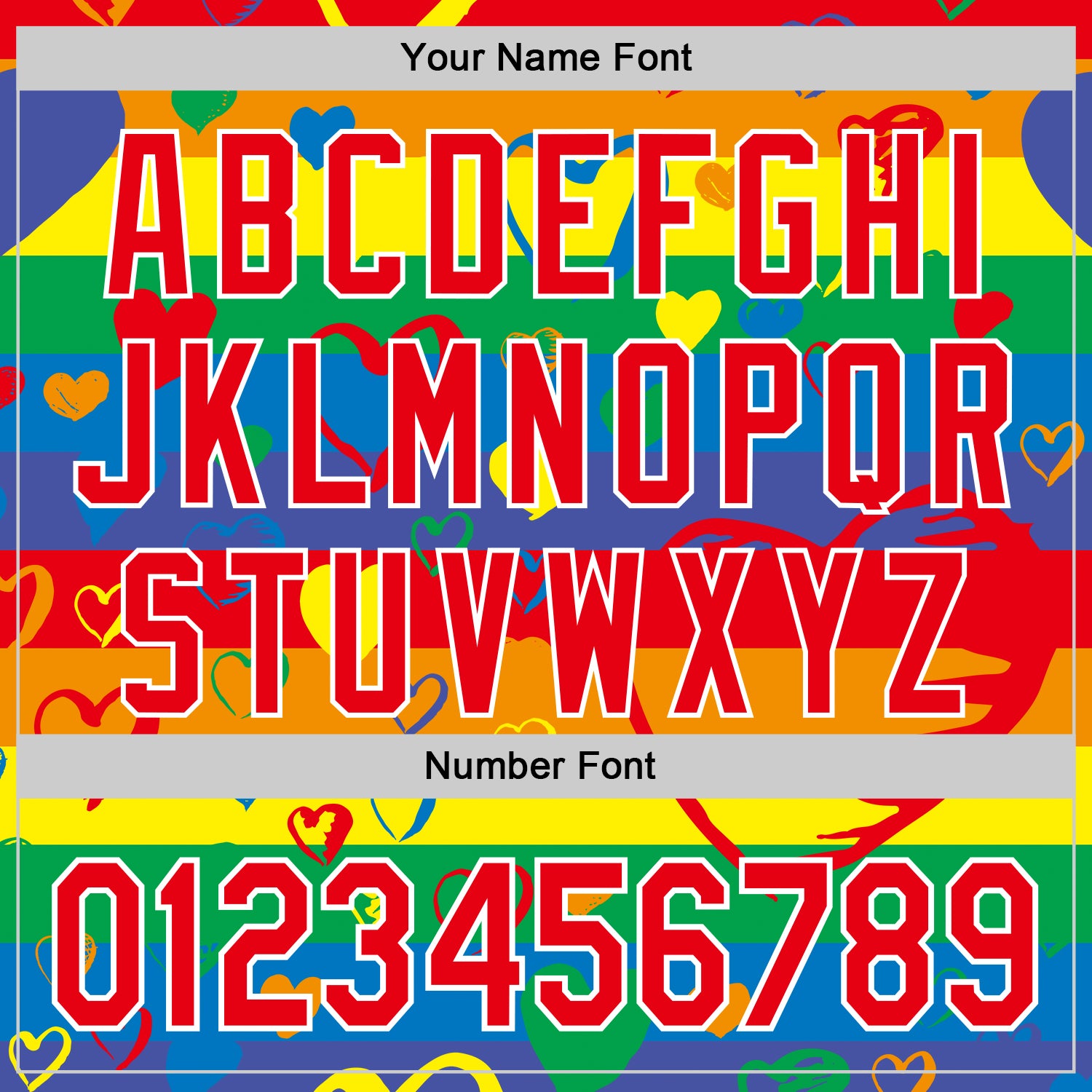 Custom Rainbow Fire Red-White Valentine's Day Love Heart Pride Month Love Is Love Authentic Baseball Jersey