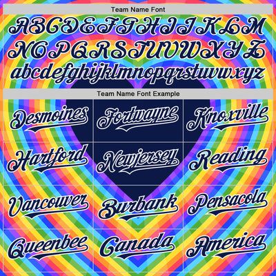 Custom Navy White Valentine's Day Love Heart Pride Month Love Is Love Authentic Baseball Jersey