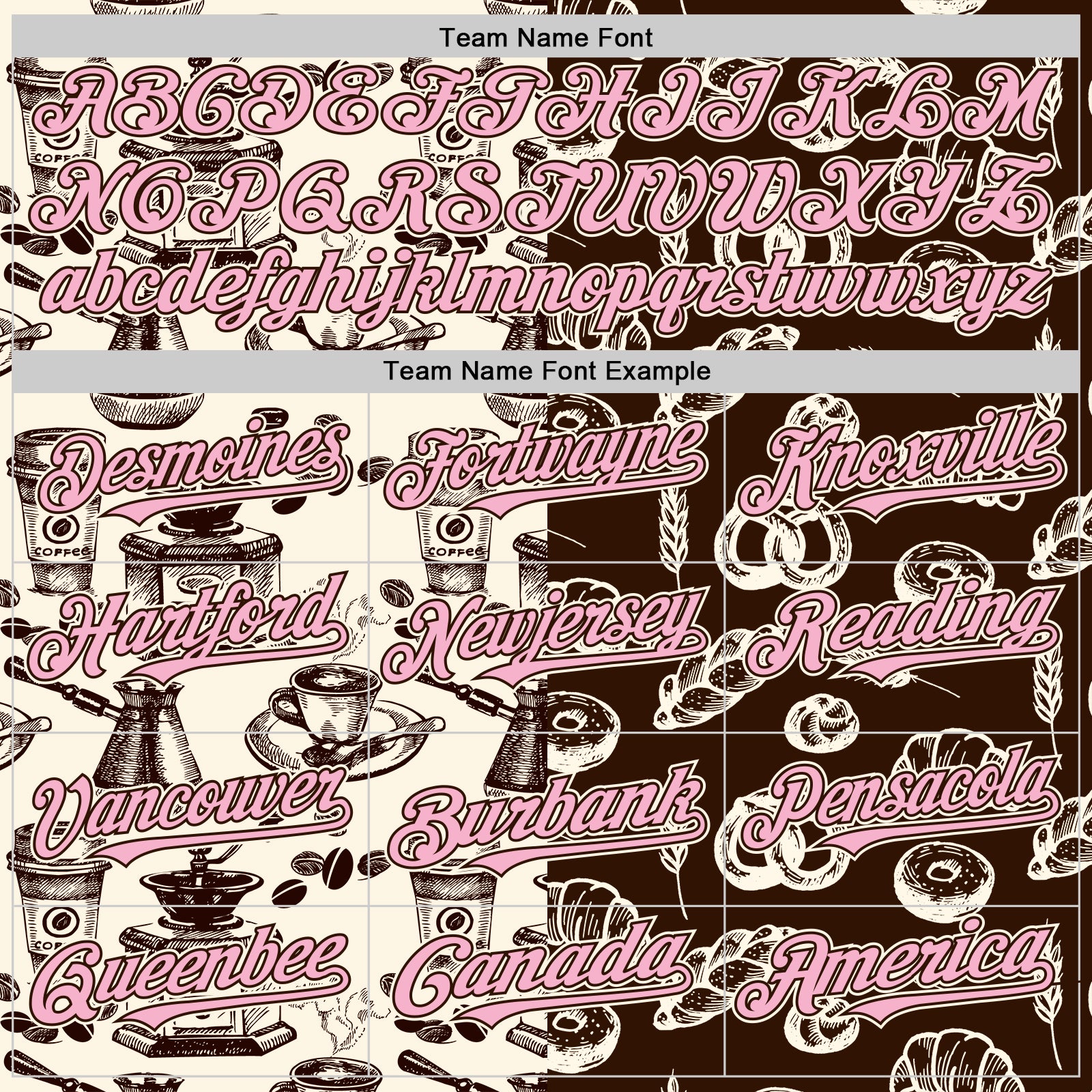 Custom Brown Light Pink-Cream Valentine's Day Bagel Meets Coffee Authentic Baseball Jersey