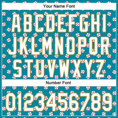 Custom Stitched Teal White-Old Gold Baseball Game Day Jacksonville Inspired Sports Pullover Sweatshirt Hoodie