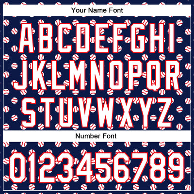 Custom Stitched Navy White-Fire Red Baseball Game Day New England Inspired Sports Pullover Sweatshirt Hoodie