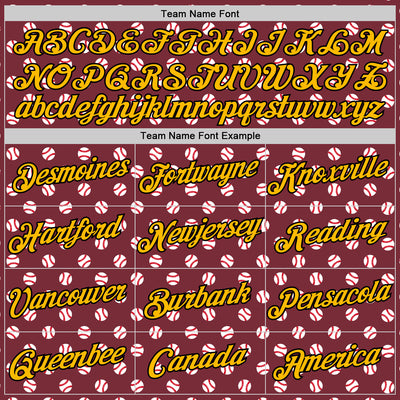 Custom Stitched Burgundy Gold-Black Baseball Game Day Washington Inspired Sports Pullover Sweatshirt Hoodie