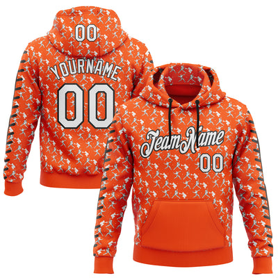 Custom Stitched Orange White-Black Baseball Game Day Cincinnati Inspired Sports Pullover Sweatshirt Hoodie