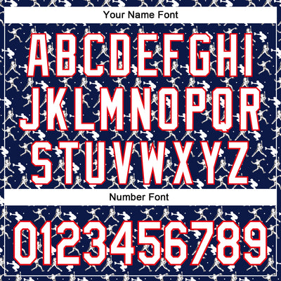 Custom Stitched Navy White-Fire Red Baseball Game Day New England Inspired Sports Pullover Sweatshirt Hoodie