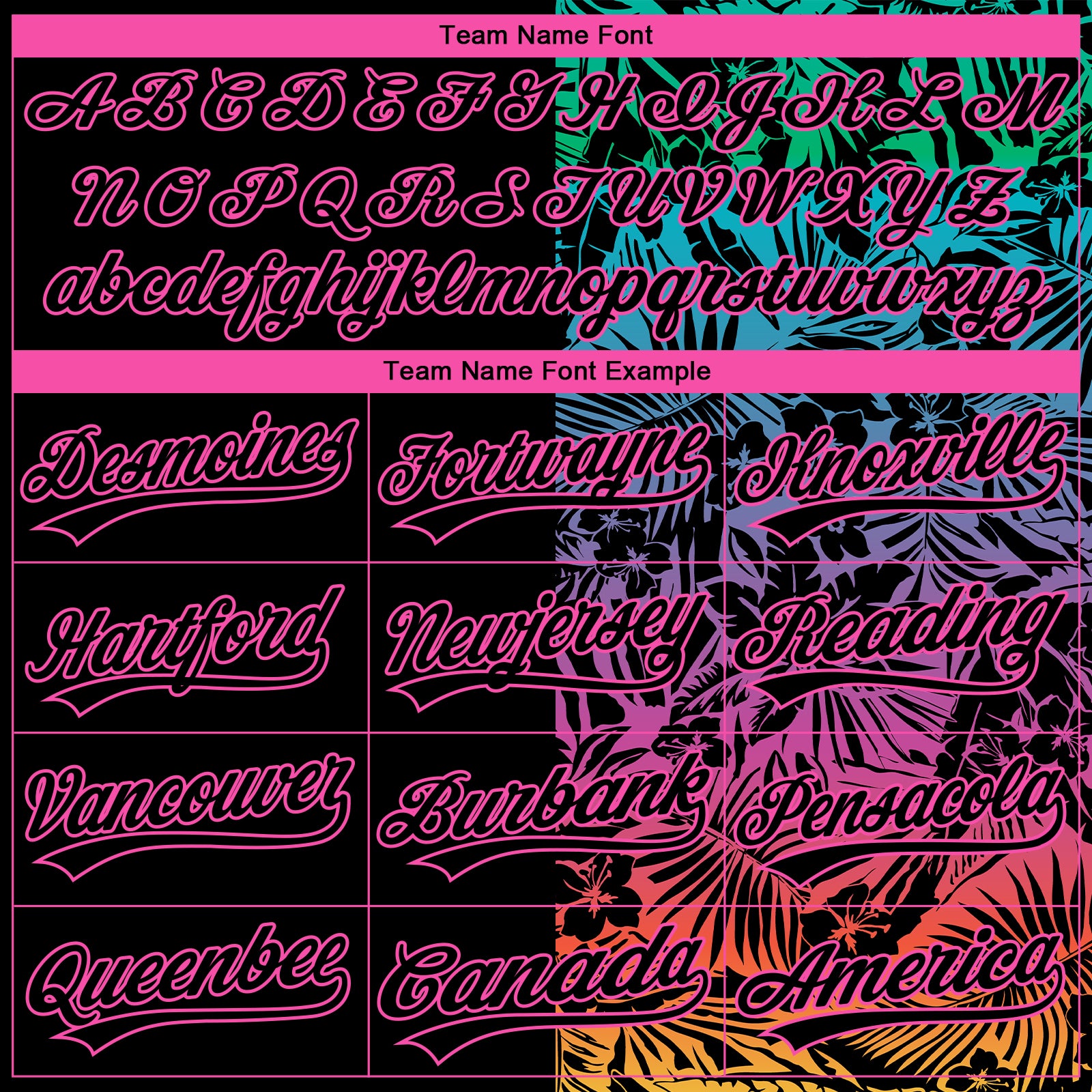 Custom Stitched Black Pink Tropical Hawaii Palm Leaves Sports Pullover Sweatshirt Hoodie