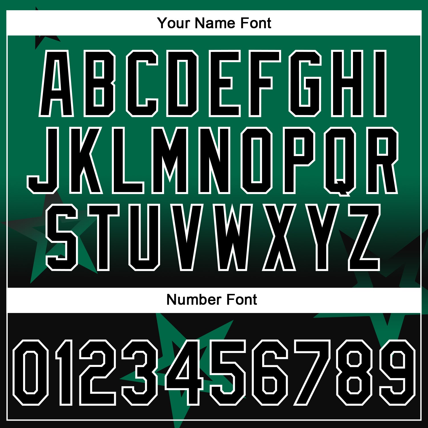 Custom Stitched Kelly Green Black-White Gradient Style Twinkle Star Sports Pullover Sweatshirt Hoodie