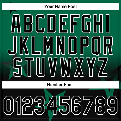 Custom Stitched Kelly Green Black-White Gradient Style Twinkle Star Sports Pullover Sweatshirt Hoodie