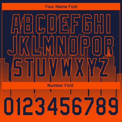 Custom Stitched Navy Orange Gradient Fashion Houston City Edition Sports Pullover Sweatshirt Hoodie