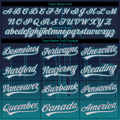 Custom Stitched Navy Gray-Teal Gradient Fashion Seattle City Edition Sports Pullover Sweatshirt Hoodie