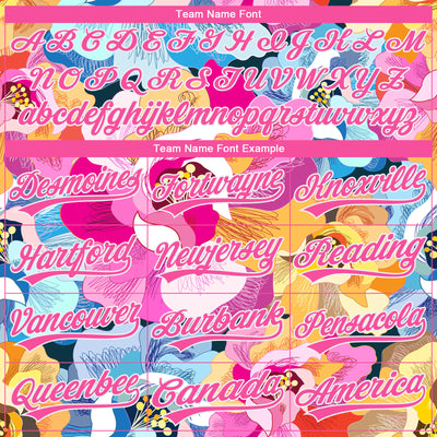 Custom Stitched Pink White Flowers Sports Pullover Sweatshirt Hoodie