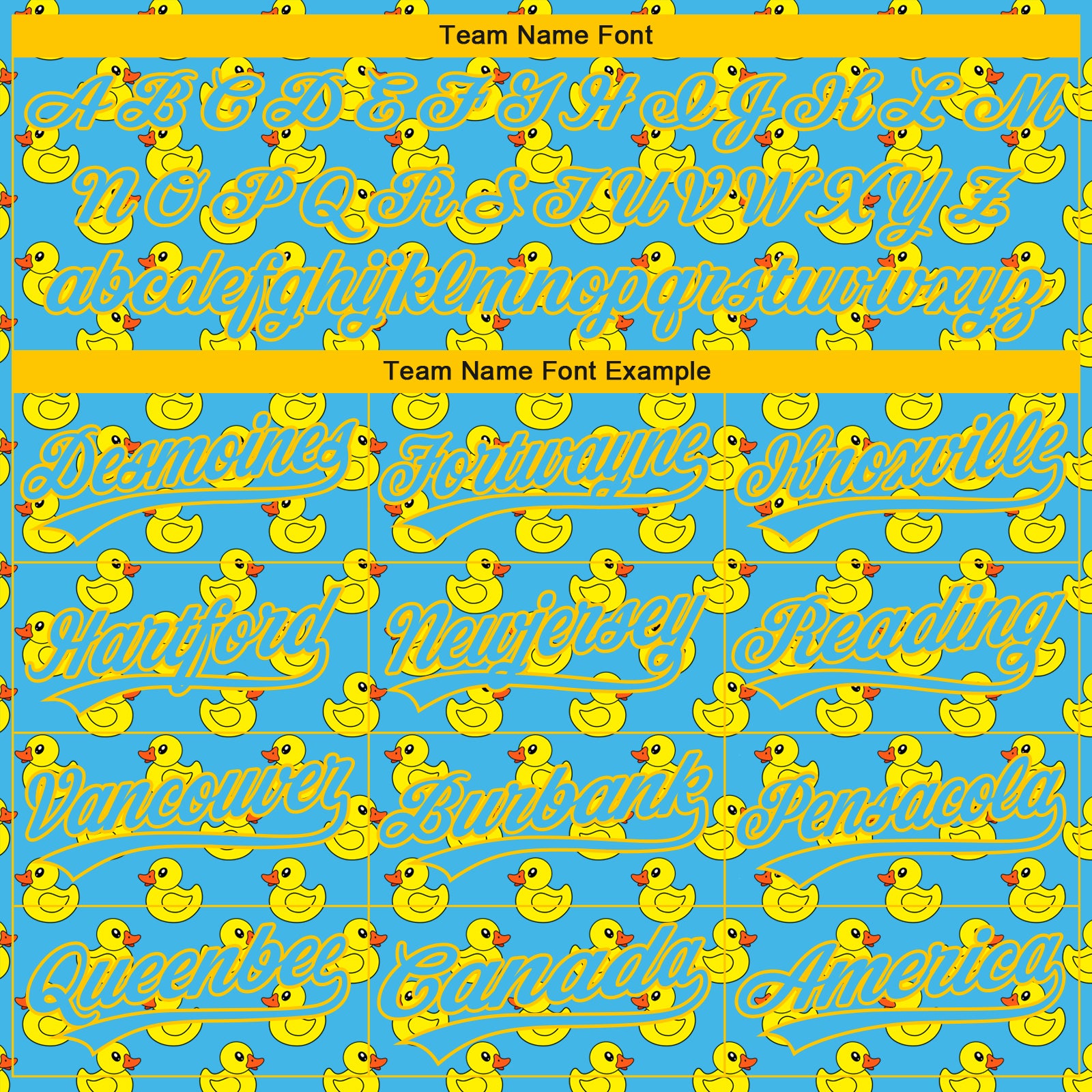 Custom Stitched Sky Blue Yellow Animal Duck Sports Pullover Sweatshirt Hoodie