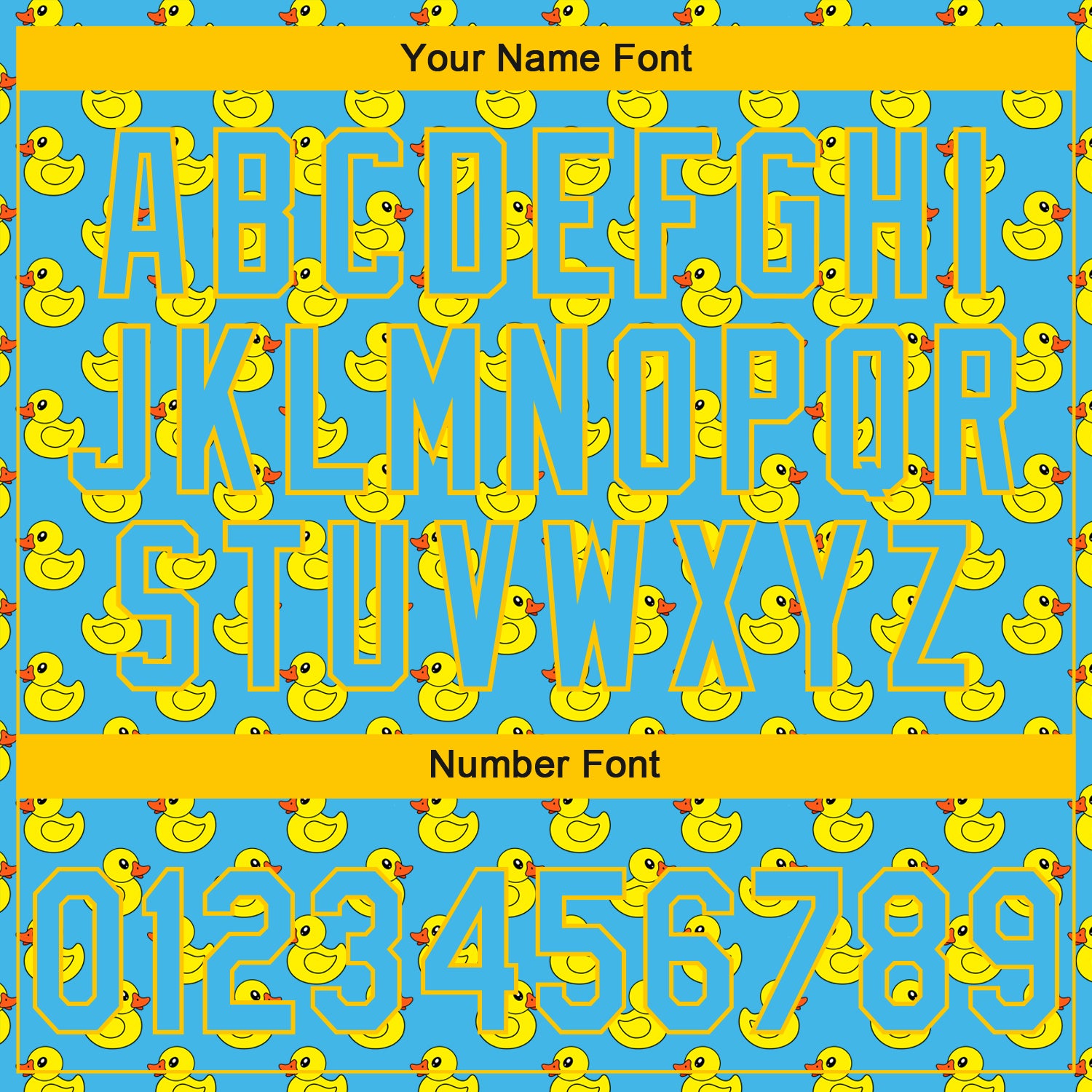 Custom Stitched Sky Blue Yellow Animal Duck Sports Pullover Sweatshirt Hoodie