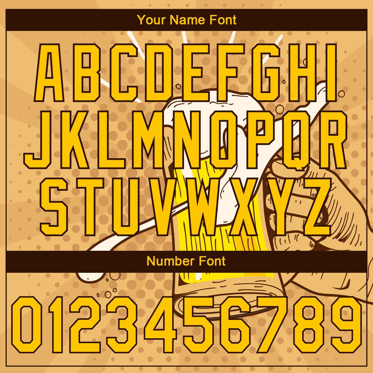 Custom Stitched Brown Yellow-Black Let's Drink Beer Festival Sports Pullover Sweatshirt Hoodie