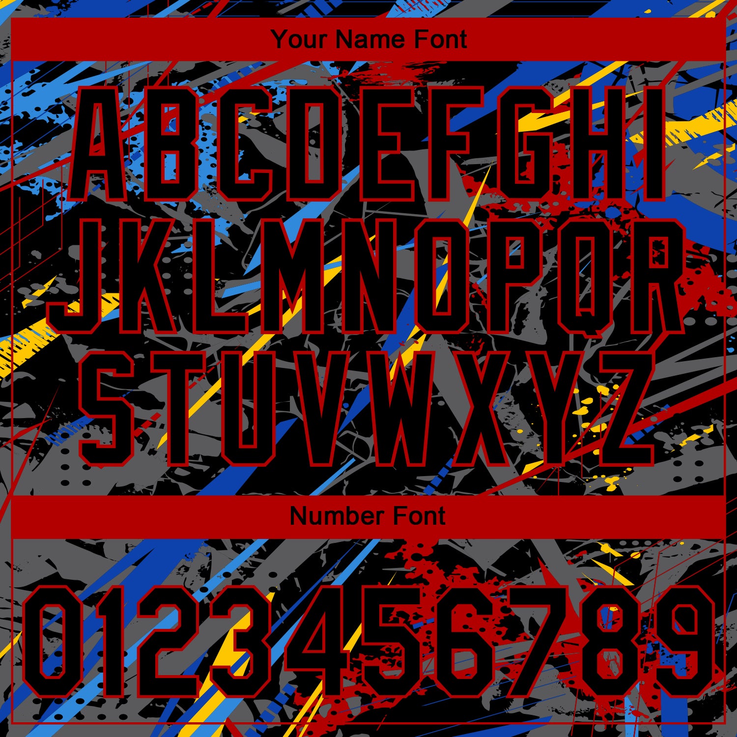 Custom Stitched Graffiti Pattern Black-Red Abstract Splatter Sports Pullover Sweatshirt Hoodie