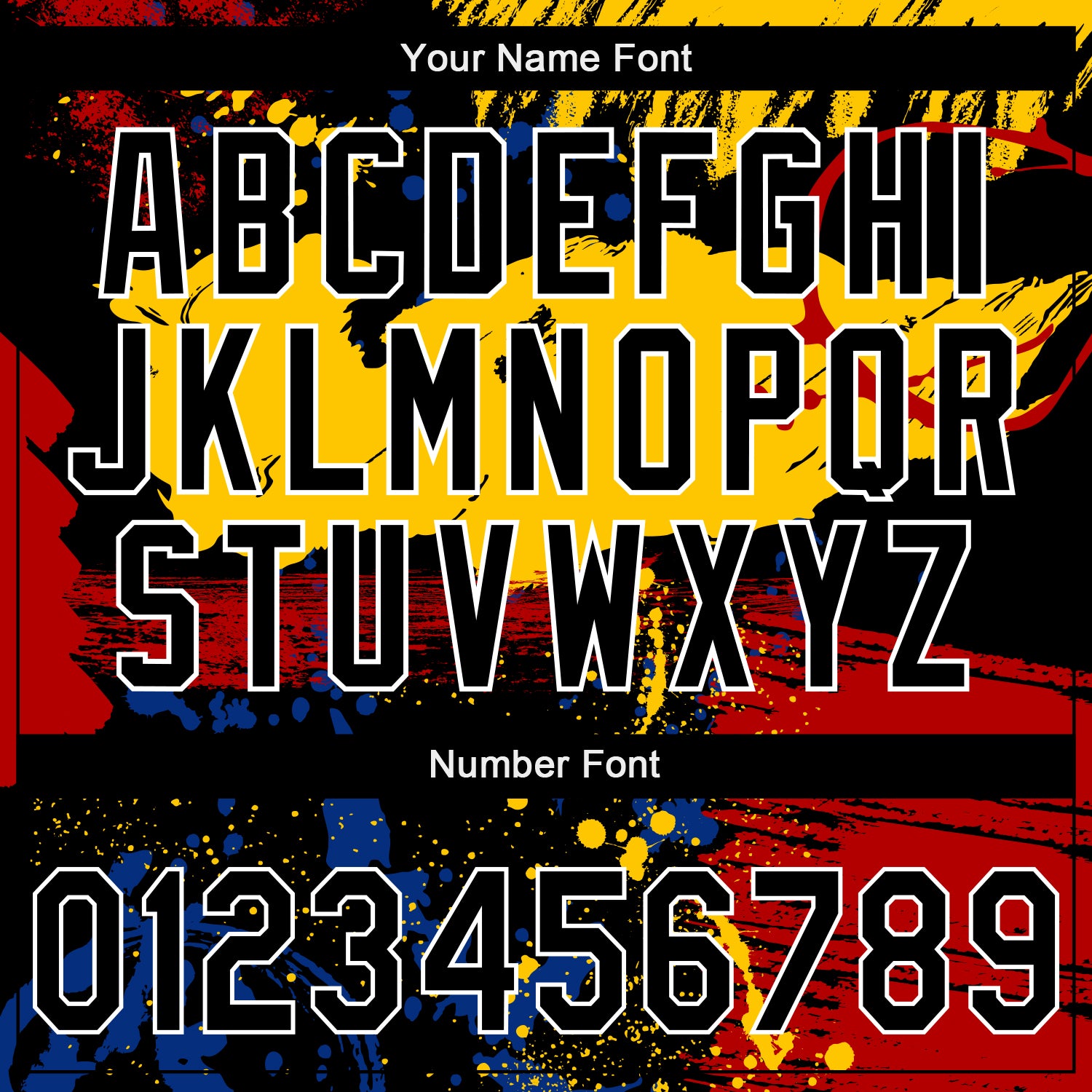 Custom Stitched Graffiti Pattern Black-White Abstract Splatter Sports Pullover Sweatshirt Hoodie