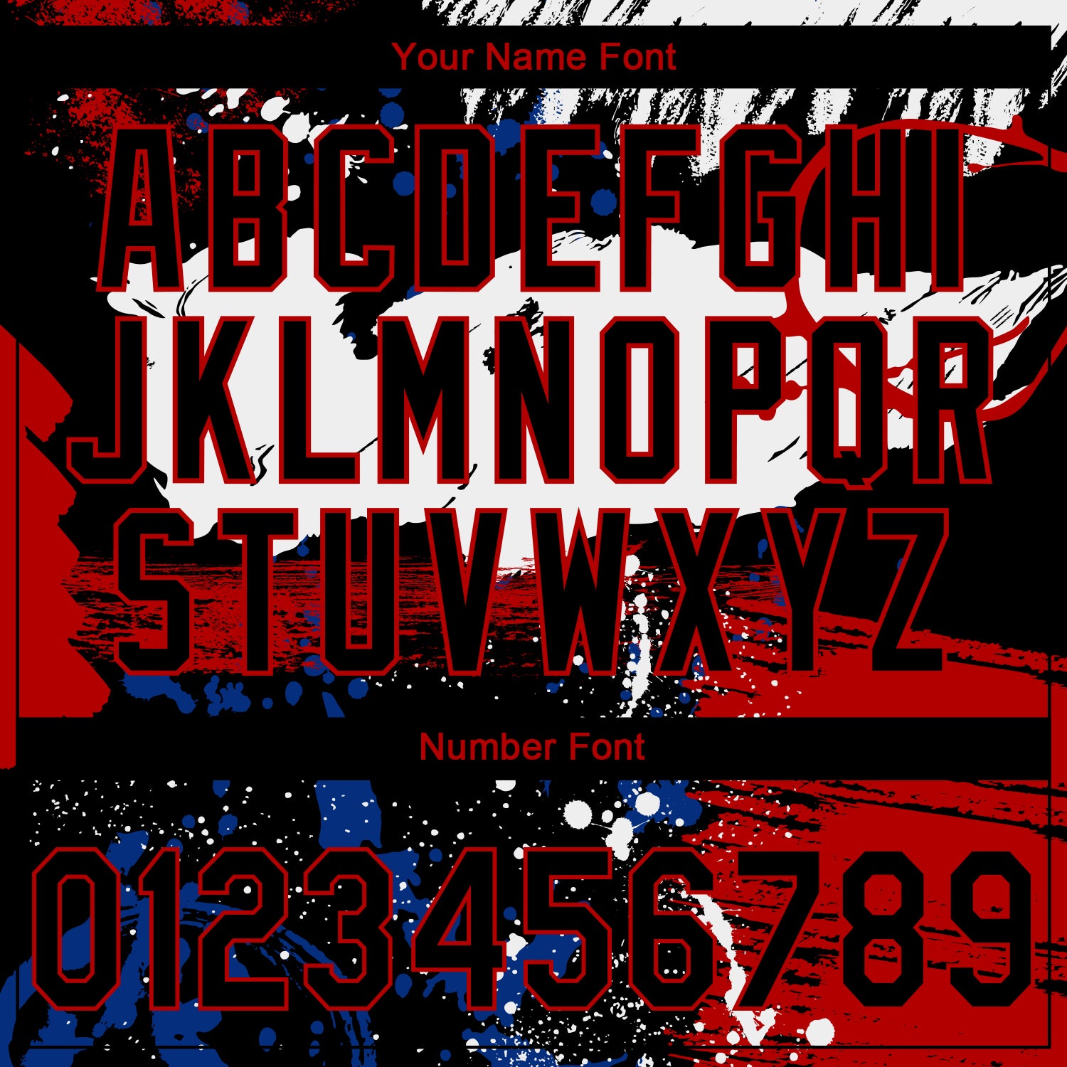 Custom Stitched Graffiti Pattern Black-Red Abstract Splatter Sports Pullover Sweatshirt Hoodie