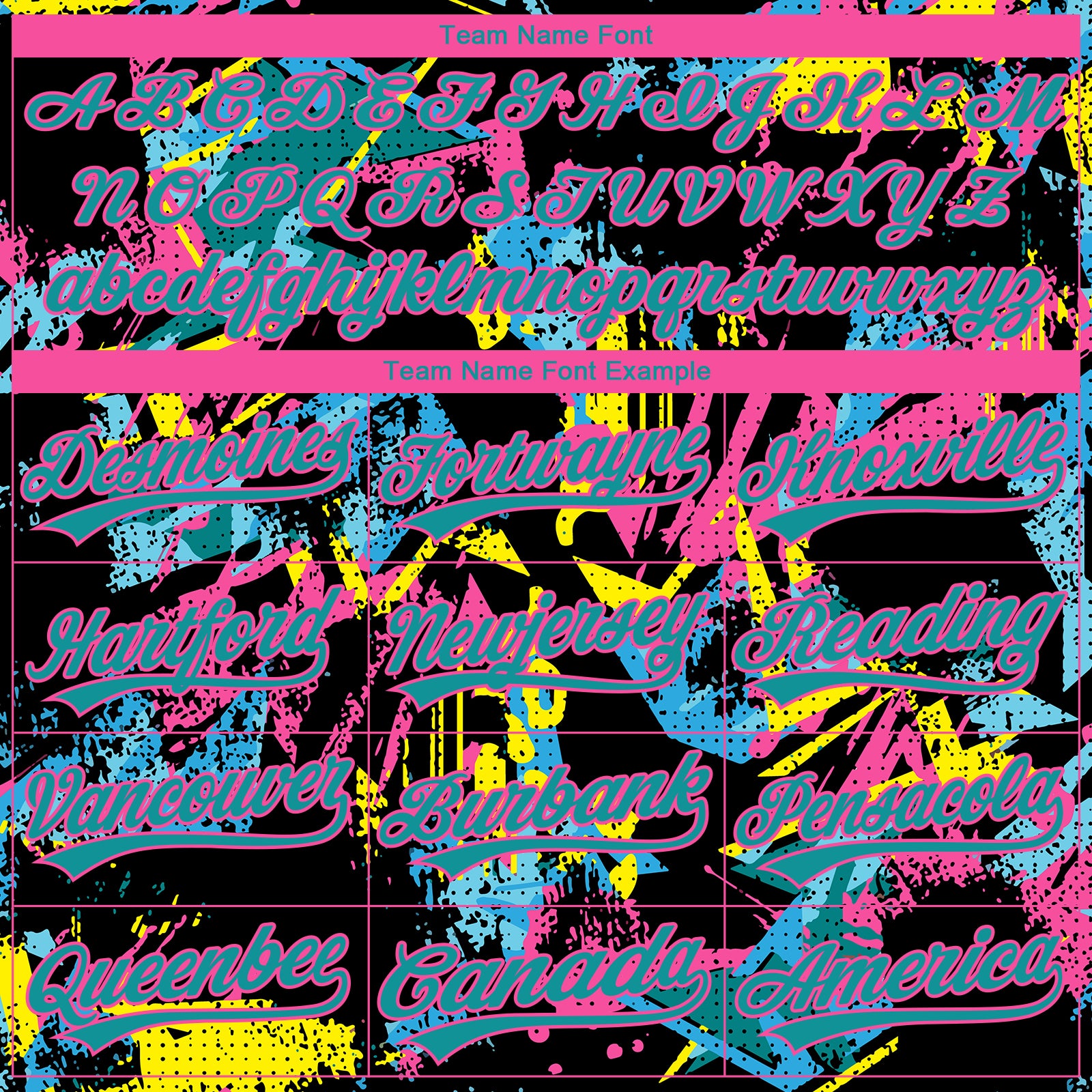 Custom Stitched Graffiti Pattern Pink-Teal Abstract Splatter Sports Pullover Sweatshirt Hoodie