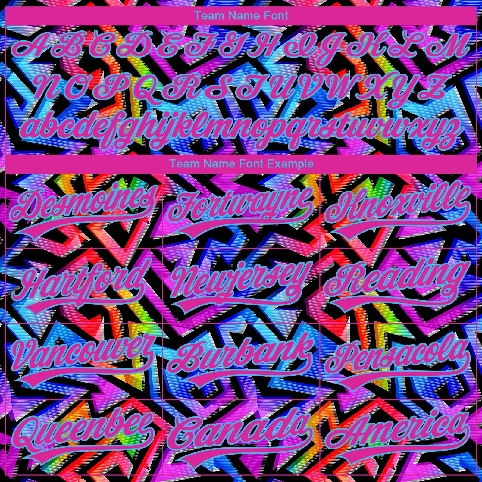 Custom Stitched Graffiti Pattern Hot Pink-Sky Blue Abstract Geometric Sports Pullover Sweatshirt Hoodie