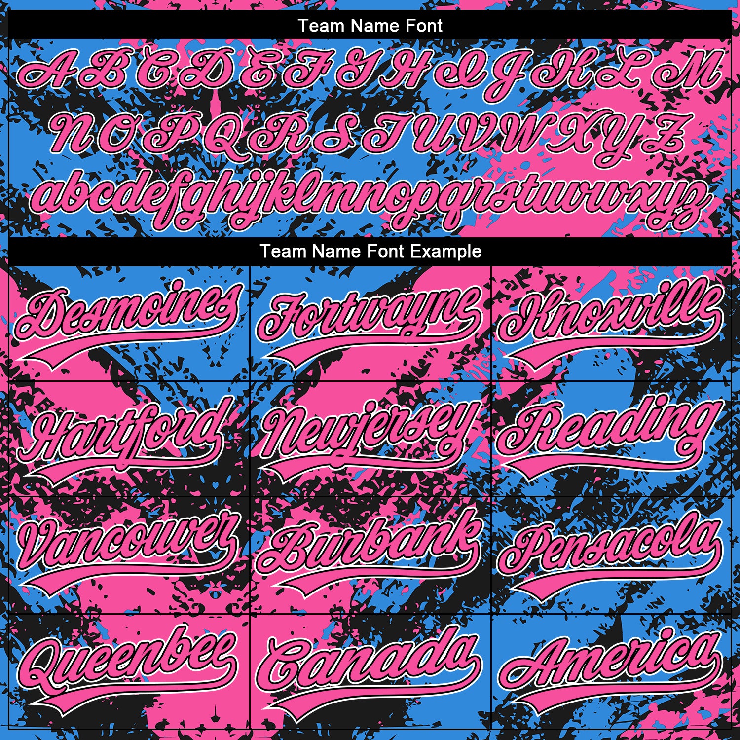 Custom Stitched Black Pink Powder Blue-White Abstract Splatter Sports Pullover Sweatshirt Hoodie