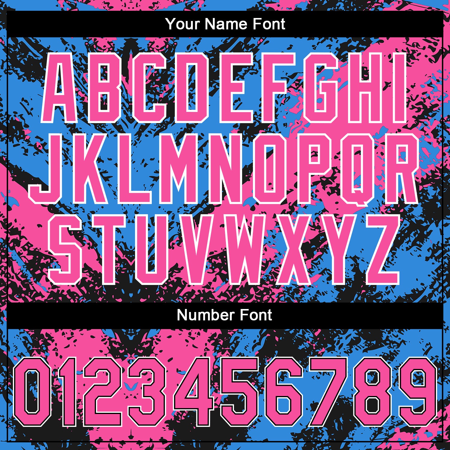 Custom Stitched Black Pink Powder Blue-White Abstract Splatter Sports Pullover Sweatshirt Hoodie