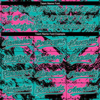 Custom Stitched Black Pink Aqua-White Abstract Splatter Sports Pullover Sweatshirt Hoodie