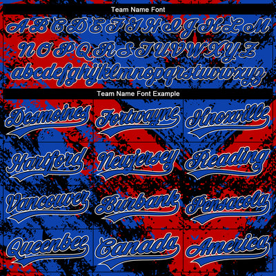 Custom Stitched Black Red Thunder Blue-White Abstract Splatter Sports Pullover Sweatshirt Hoodie