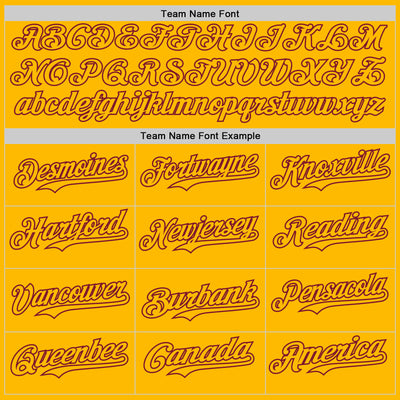 Custom Gold Crimson-Black 3D Pattern Design Black History Month Authentic Baseball Jersey