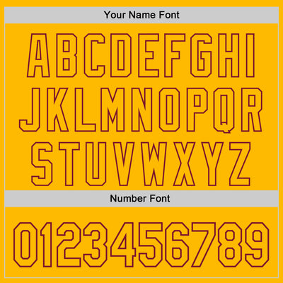 Custom Gold Crimson-Black 3D Pattern Design Black History Month Authentic Baseball Jersey