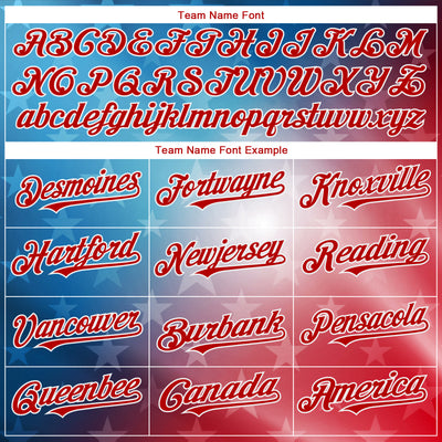 Custom Red Royal-Black 3D American Flag Fashion Authentic Baseball Jersey