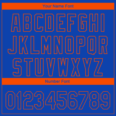 Custom Royal Orange 3D New York City Edition Fade Fashion Authentic Baseball Jersey