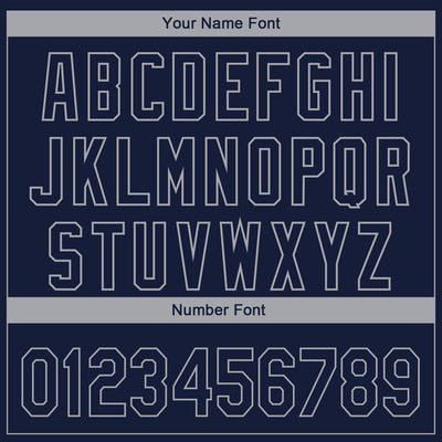 Custom Navy Gray 3D New York City Edition Fade Fashion Authentic Baseball Jersey