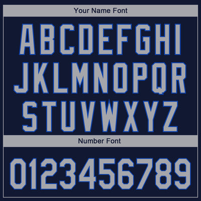 Custom Navy Gray-Thunder Blue 3D Dallas City Edition Fade Fashion Authentic Baseball Jersey