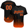 Custom Black Orange-Gray 3D San Francisco City Edition Fade Fashion Authentic Baseball Jersey