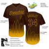 Custom Brown Gold 3D San Diego City Edition Fade Fashion Authentic Baseball Jersey