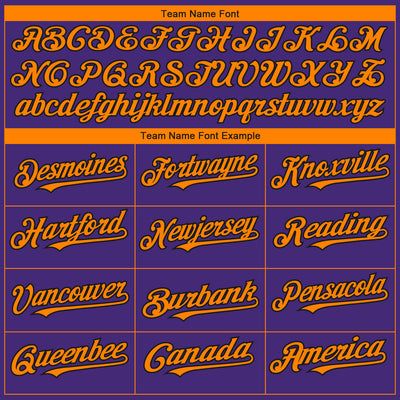 Custom Purple Bay Orange-Black 3D Phoenix City Edition Fade Fashion Authentic Baseball Jersey