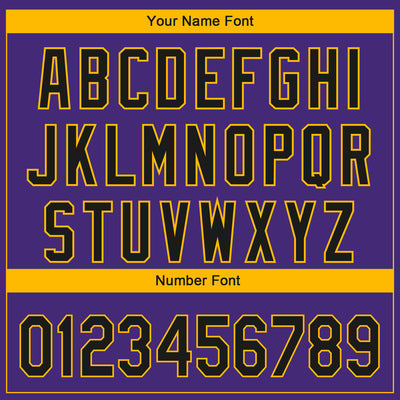 Custom Purple Black-Gold 3D Los Angeles City Edition Fade Fashion Authentic Baseball Jersey