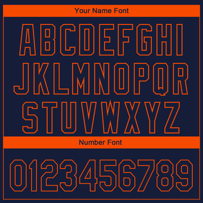 Custom Navy Orange 3D Houston City Edition Fade Fashion Authentic Baseball Jersey