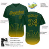 Custom Green Gold 3D Oakland City Edition Fade Fashion Authentic Baseball Jersey