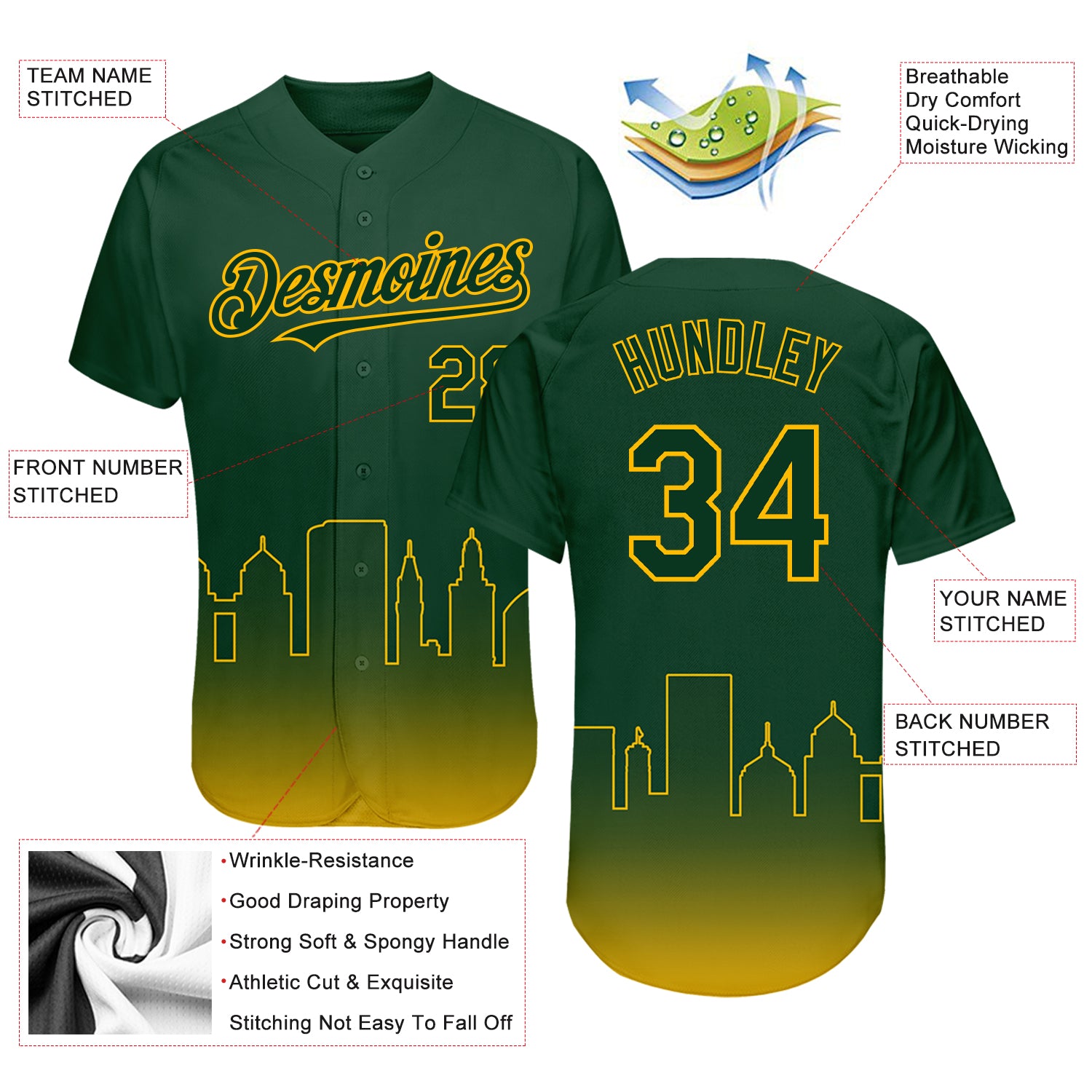 Green Basketball Oakland Athletics Custom Name Baseball Jersey Printed
