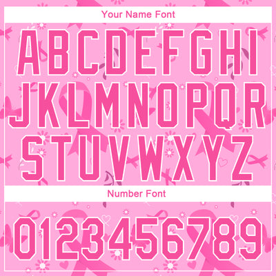 Custom Pink White 3D Pink Ribbon Breast Cancer Awareness Month Women Health Care Support Authentic Baseball Jersey