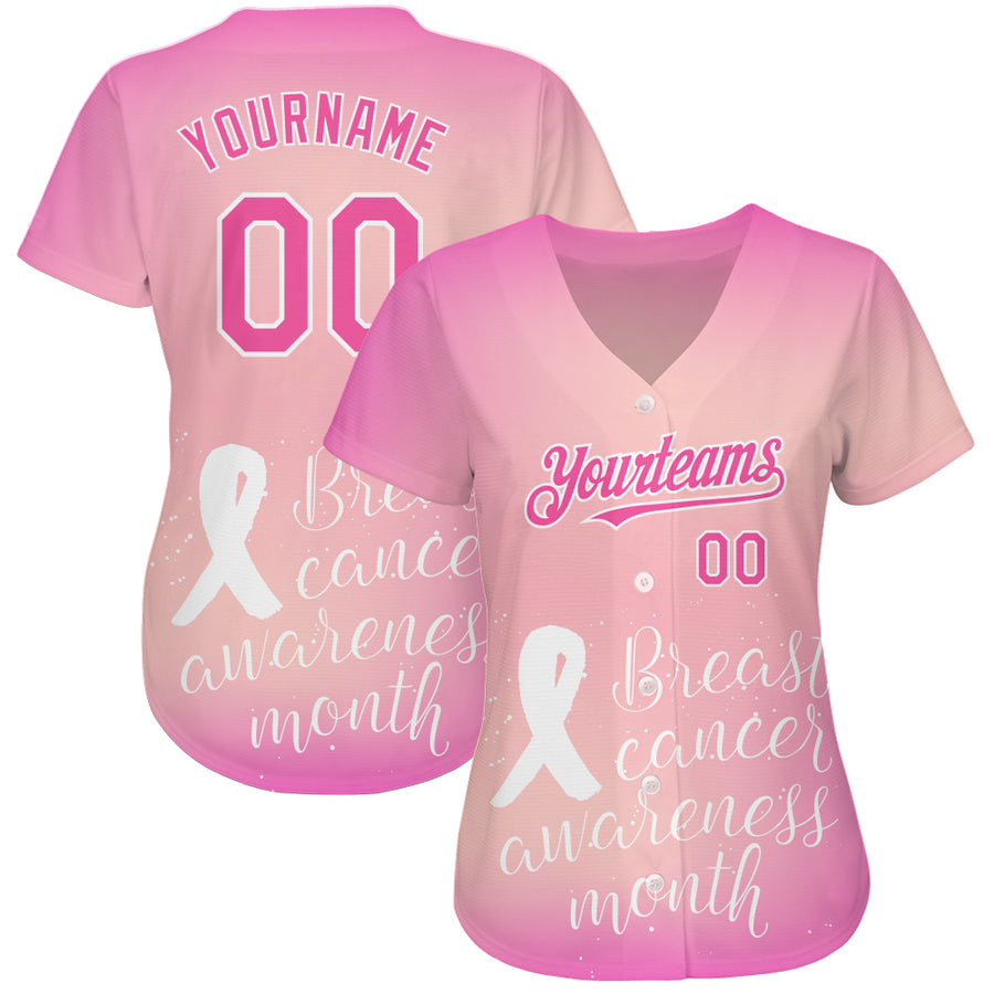 Custom Breast Cancer Jerseys, Pink Ribbon Shirts