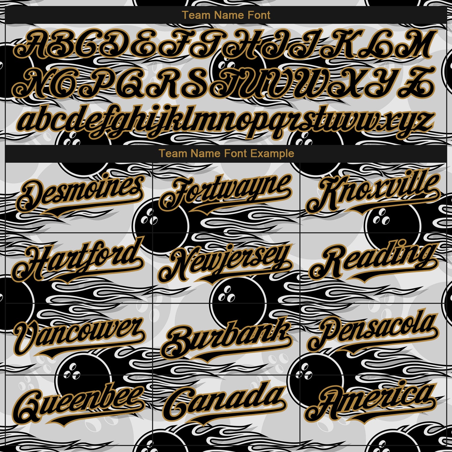 Custom White Black-Old Gold 3D Pattern Design Bowling Ball With Hotrod Flame Authentic Baseball Jersey