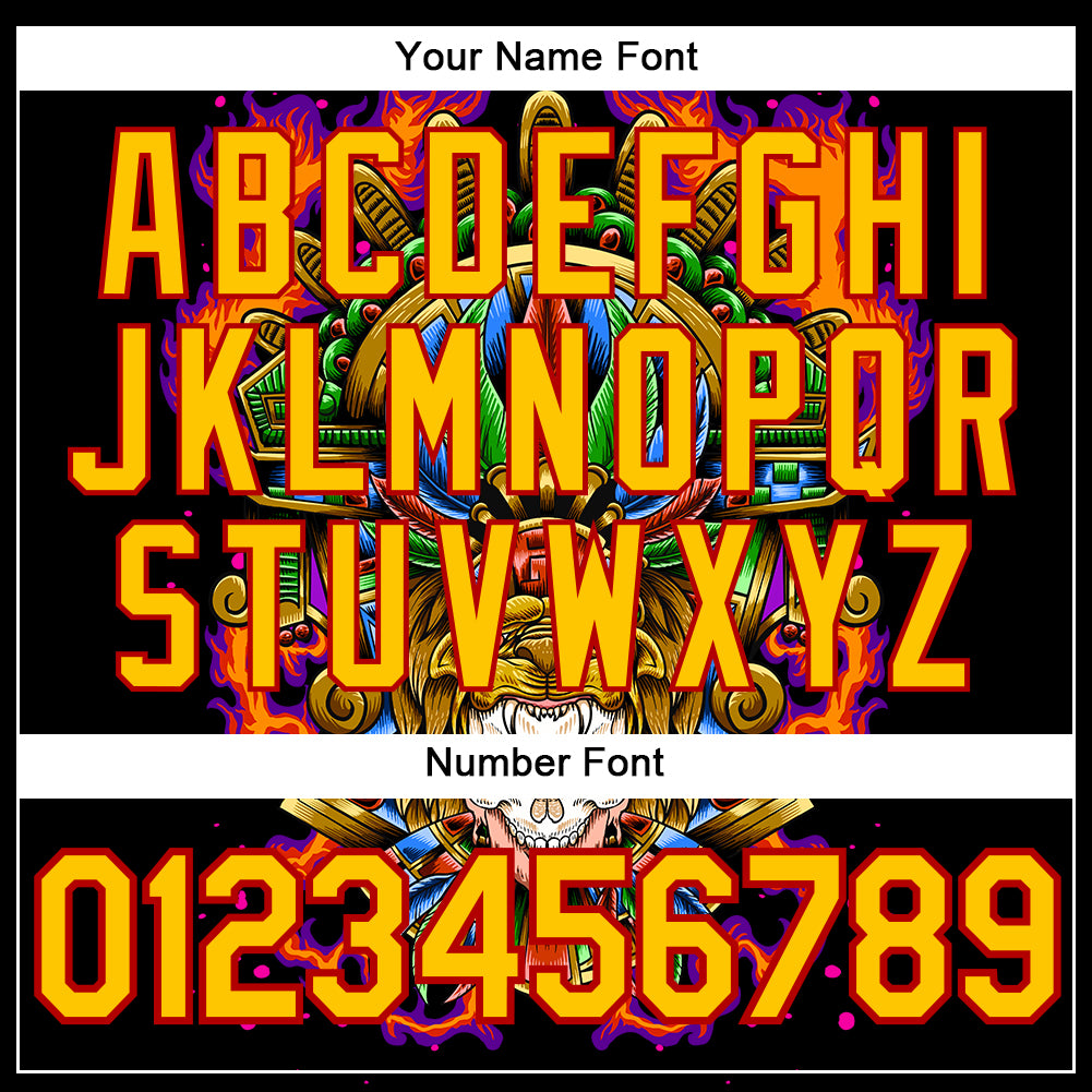 Custom Black Yellow-Red 3D Pattern Design Black History Month Performance T-Shirt