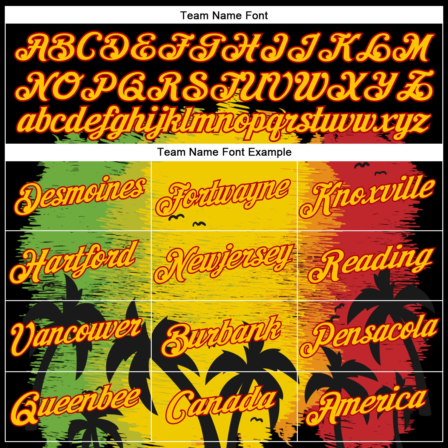 Custom Black Yellow-Red 3D Pattern Design Black History Month Hawaii Palm Trees Performance T-Shirt