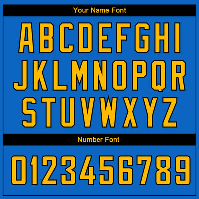 Custom Blue Gold-Black Side Stripes Authentic City Edition Basketball Jersey